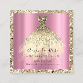 結婚ズイベントプランナーオーキッド金ゴールドグリッタースパーク 予約カード