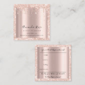 結婚ズイベントプランナーバラ金ゴールド紙吹雪ドリップスルクス 予約カード (正面/裏面)