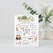 結婚ズウィークエンドアシュトンヒルズ観光招待状 インビテーションポストカード (スタンド正面)