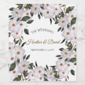 結婚ズウォーターバラバレリーナフローラアート ワインラベル (シングルラベル)