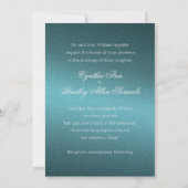 結婚ズエンボスルックダマスクティール(緑がかった色) 招待状 (裏面)