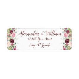 結婚ズカップルロマンチックバラ差出人住所ラベル ラベル