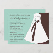 結婚ズガウンブライダルシャワー招待状 インビテーションポストカード (正面/裏面)