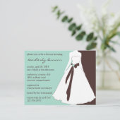 結婚ズガウンブライダルシャワー招待状 インビテーションポストカード (スタンド正面)