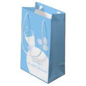 結婚ズガウンブルーブライダルシャワー小 スモールペーパーバッグ (裏面アングル)