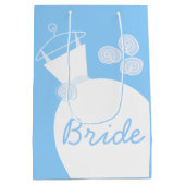 結婚ズガウンブルーブライド抱き枕中 ミディアムペーパーバッグ (裏面)