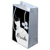 結婚ズガウンブルーブライド黒パステルスモール スモールペーパーバッグ (裏面アングル)