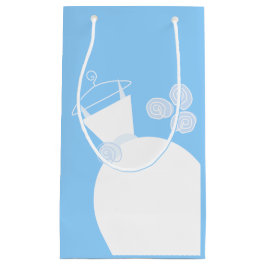 結婚ズガウンブルー抱き枕小 スモールペーパーバッグ