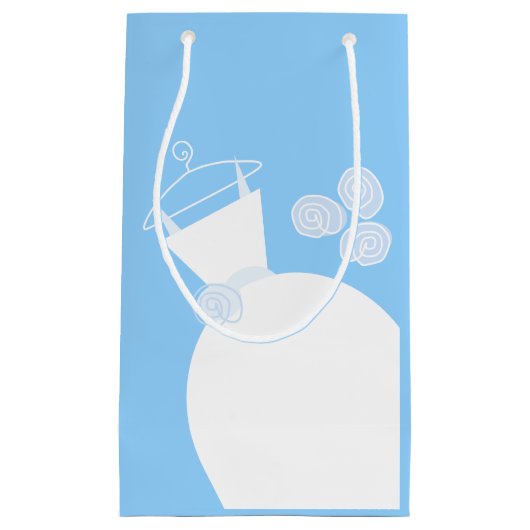 結婚ズガウンブルー抱き枕小 スモールペーパーバッグ (正面)