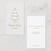 結婚ズケーキデコレータペストリーショップベーカリー 名刺 (正面/裏面)