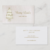 結婚ズケーキデコレータペストリーショップベーカリーIII 名刺 (正面/裏面)