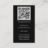 結婚ズケーキデザイナーシェフエレガントベーカリーカスタム 名刺 (裏面)