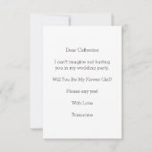 結婚ズケーキデザインフラワーガール結婚ズ 招待状 (裏面)