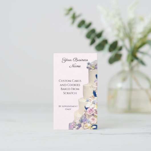 結婚ズケーキベーカリーピエレガントンクカスタムQRコード 名刺 (スタンド正面)