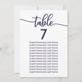 結婚ズゲストシーティングシエレガントックネイビーブルー 招待状 (正面)