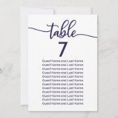 結婚ズゲストシーティングシエレガントックネイビーブルー 招待状 (裏面)