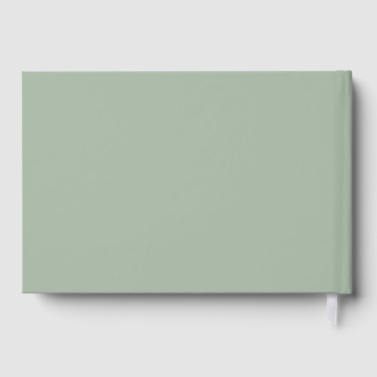 結婚ズゲストブックウォーターカラーボタニカルオリーブ ゲストブック (裏面)