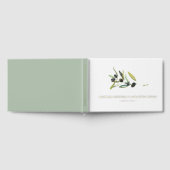 結婚ズゲストブックウォーターカラーボタニカルオリーブ ゲストブック (全面)