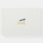 結婚ズゲストブックウォーターカラーボホフローラ羽 ゲストブック (裏面)