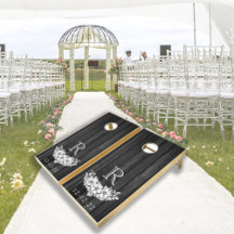 結婚ズゲストブックウ素朴ッドフローラモノグラムの