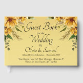 結婚ズゲストブックゴールデンイエローフラワーズ ゲストブック (正面)