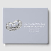 結婚ズゲストブックダスティブルーゲストブック ゲストブック (正面)