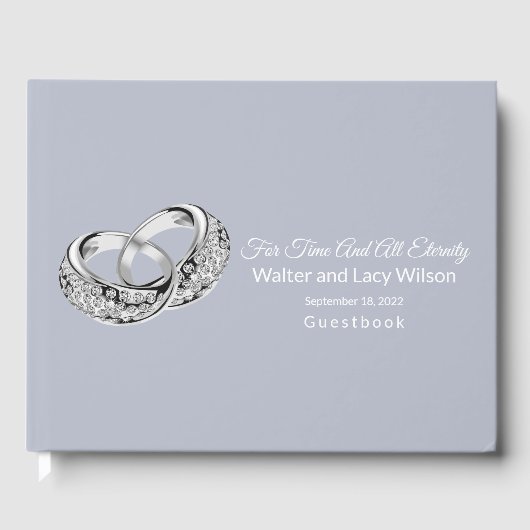 結婚ズゲストブックダスティブルーゲストブック ゲストブック (正面)