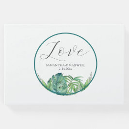 結婚ズゲストブックトロピカルパーム葉ズ ゲストブック