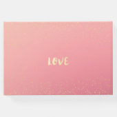 結婚ズゲストブックバラフラワーズピンク金ゴールドグリッター ゲストブック (裏面)