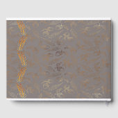 結婚ズゲストブックフェイク金ゴールド&ダークグリーン ゲストブック (裏面)