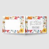 結婚ズゲストブックフローラ夏の花 ゲストブック (全面)