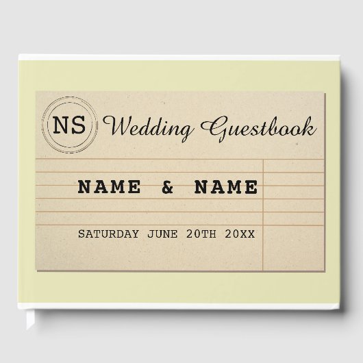 結婚ズゲストブック作家ラ素朴イブラリー ゲストブック (正面)