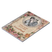 結婚ズゲストブック招待状ヴィンテージアンティーク ノートブック (左側)