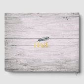 結婚ズゲストブック水カラーフローラ素朴ウッド ゲストブック (裏面)