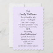 結婚ズゴーンパープルブライダルシャワーブラックパステル 招待状 (裏面)