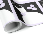 結婚ズゴーンパープルブラックパステル ラッピングペーパー (ロールコーナー)