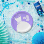 結婚ズゴーンパープル紙プレート ペーパープレート (パーティー)