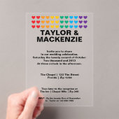 結婚ズサウンドゲイおもしろいレインボープライド アクリル招待状 (インサイチュ (ポータブル))