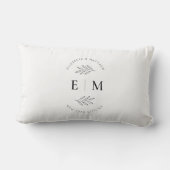 結婚ズシエレガントックモダンシンプルモノグラム ランバークッション (裏面)