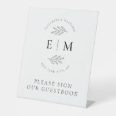 結婚ズシエレガントックモダンシンプルモノグラム 台座サイン (正面)