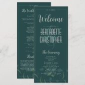 結婚ズシックモダンエレガントシンプルエメラルド (正面/裏面)