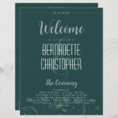 結婚ズシックモダンエレガントシンプルエメラルド (正面/裏面)