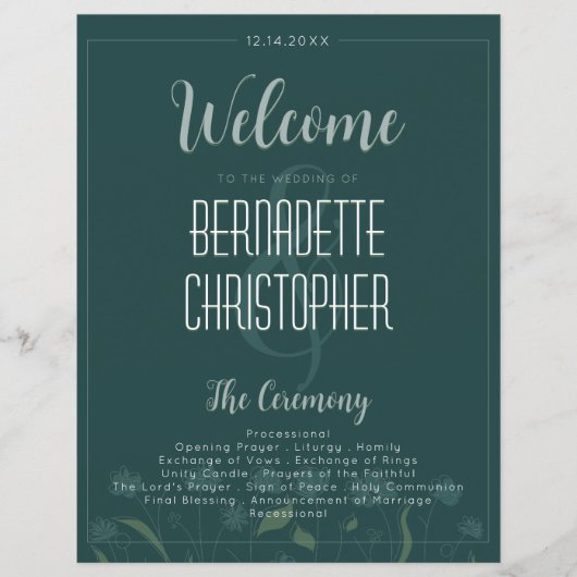 結婚ズシックモダンエレガントシンプルエメラルド (正面)