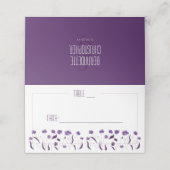 結婚ズシックモダンエレガントシンプルラベンダーパープル プレイスカード (外部開封)