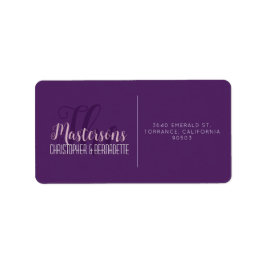 結婚ズシックモダンエレガントシンプルラベンダーパープル ラベル