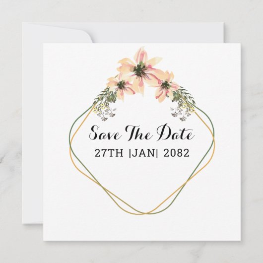 結婚ズスクエアゲート折り招待状カードデザイン 招待状 (裏面)