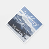 結婚ズスノウイ山テーマ スタンダードランチョンナプキン (角)