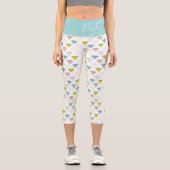 結婚ズダイヤモンドシックモダンブライドパーソナライズされた カプリレギンス (正面)