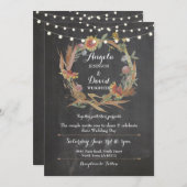 結婚ズチョーク秋インラブリースパーティの招待状 招待状 (正面/裏面)