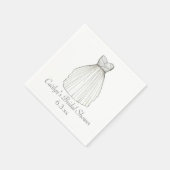 結婚ズドレスガウンブライドブライダルシャワーナプキンス スタンダードカクテルナプキン (角)